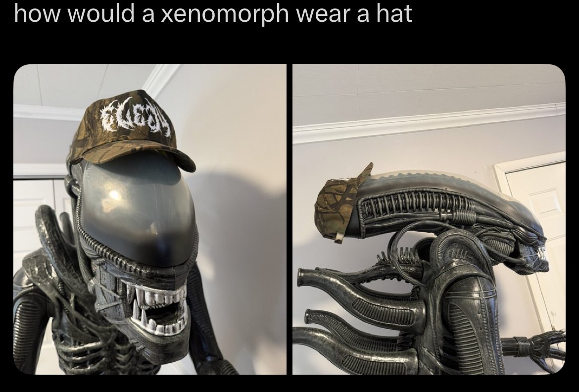 how would a xenomorph wear a hat