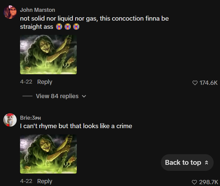 John Marston not solid nor liquid nor gas, this concoction finna be straight ass 4-22 Reply View 84 replies Brie:3PH I can't rhyme but that looks like a crime 4-22 Reply Back to top 174.6K 298.7K