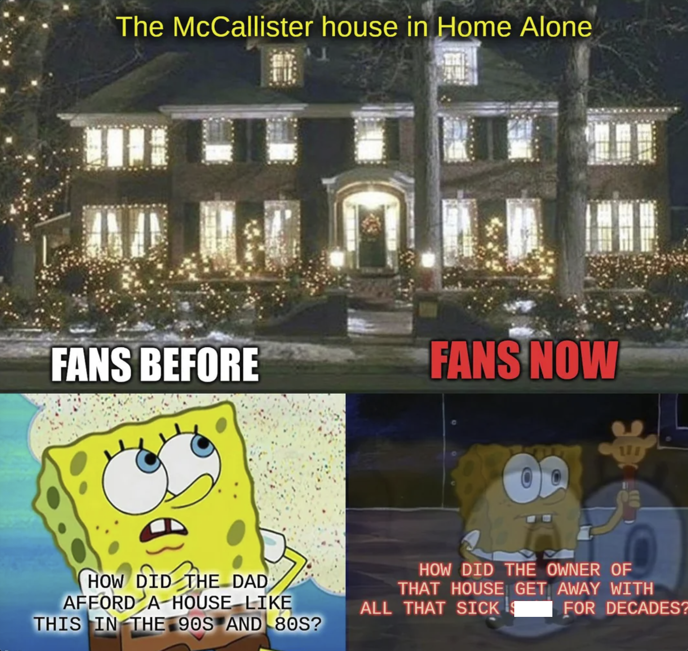 The McCallister house in Home Alone FANS BEFORE FANS NOW HOW DID THE DAD AFFORD A HOUSE LIKE THIS IN THE 90S AND 80S? HOW DID THE OWNER OF THAT HOUSE GET AWAY WITH ALL THAT SICK FOR DECADES?