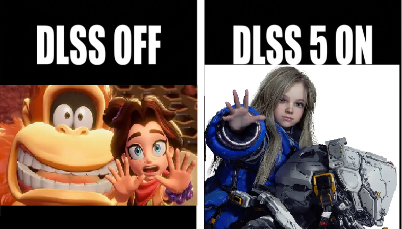 DLSS OFF DLSS 5 ON