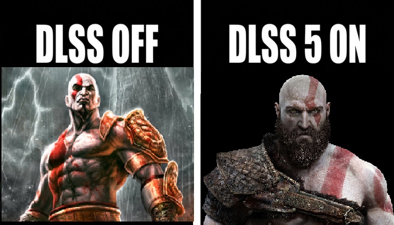 DLSS OFF DLSS 5 ON