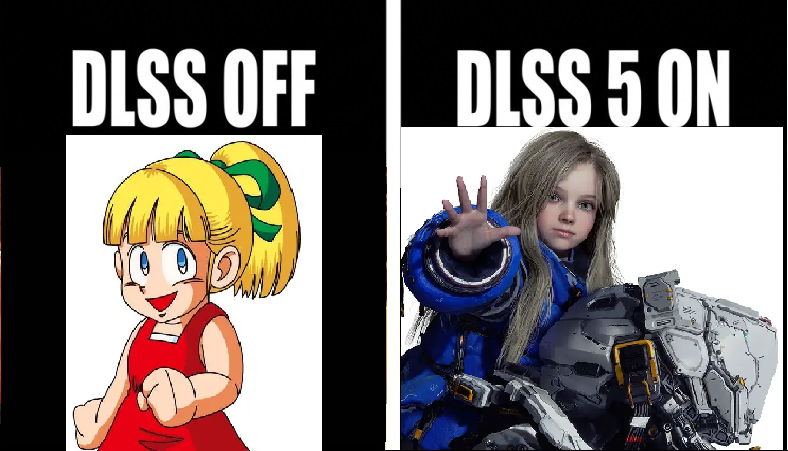 DLSS OFF DLSS 5 ON