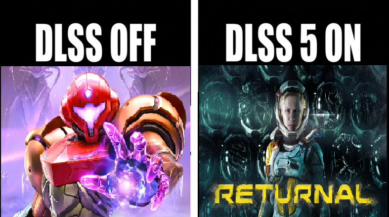 DLSS OFF DLSS 5 ON RETURNAL