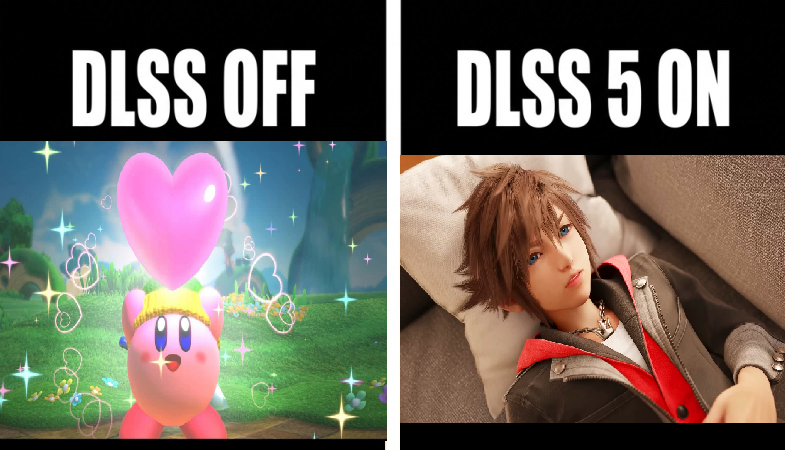 DLSS OFF DLSS 5 ON