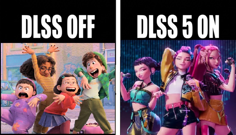 DLSS OFF DLSS 5 ON