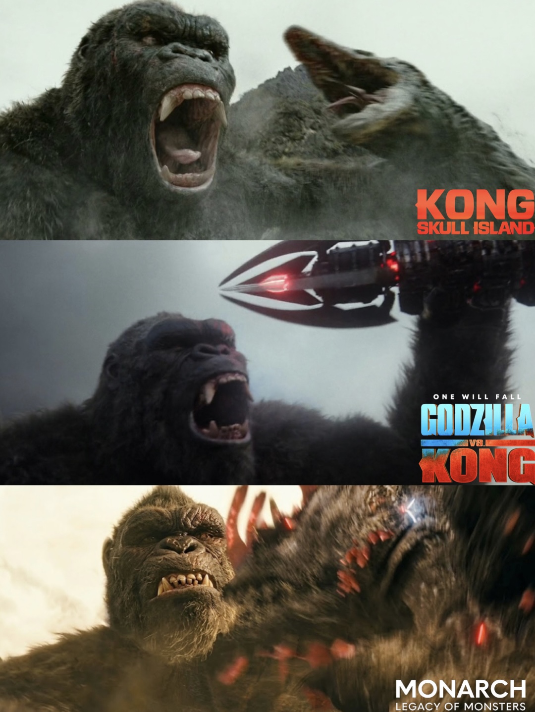 KONG SKULL ISLAND ONE WILL FALL GODZILKA KONG MONARCH LEGACY OF MONSTERS