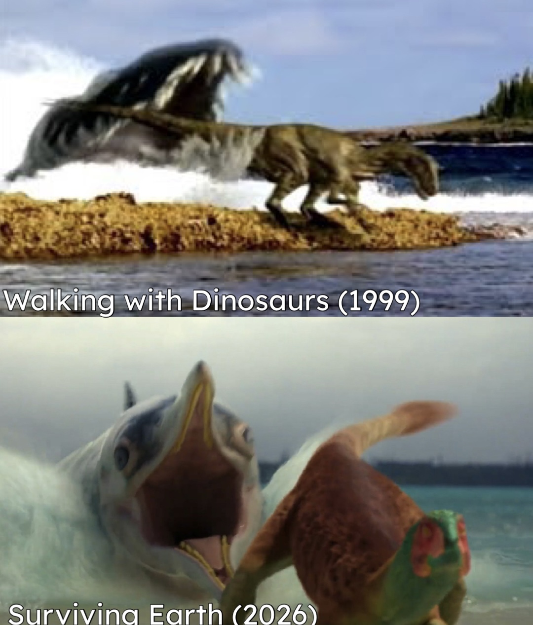 Walking with Dinosaurs (1999) Surviving Earth (2026)