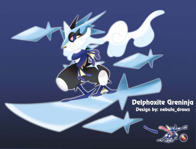Delphoxite Greninja Design by: nebula_drawz
