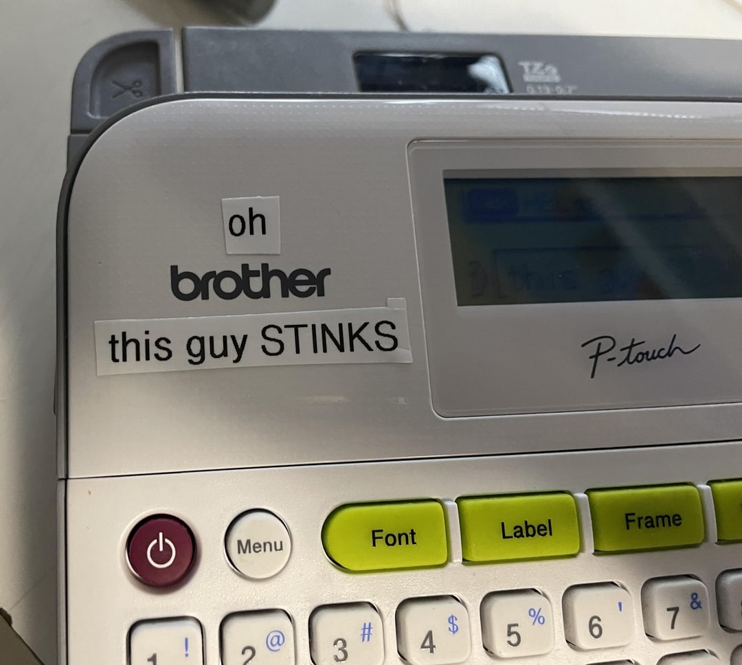 Label maker at work | Know Your Meme