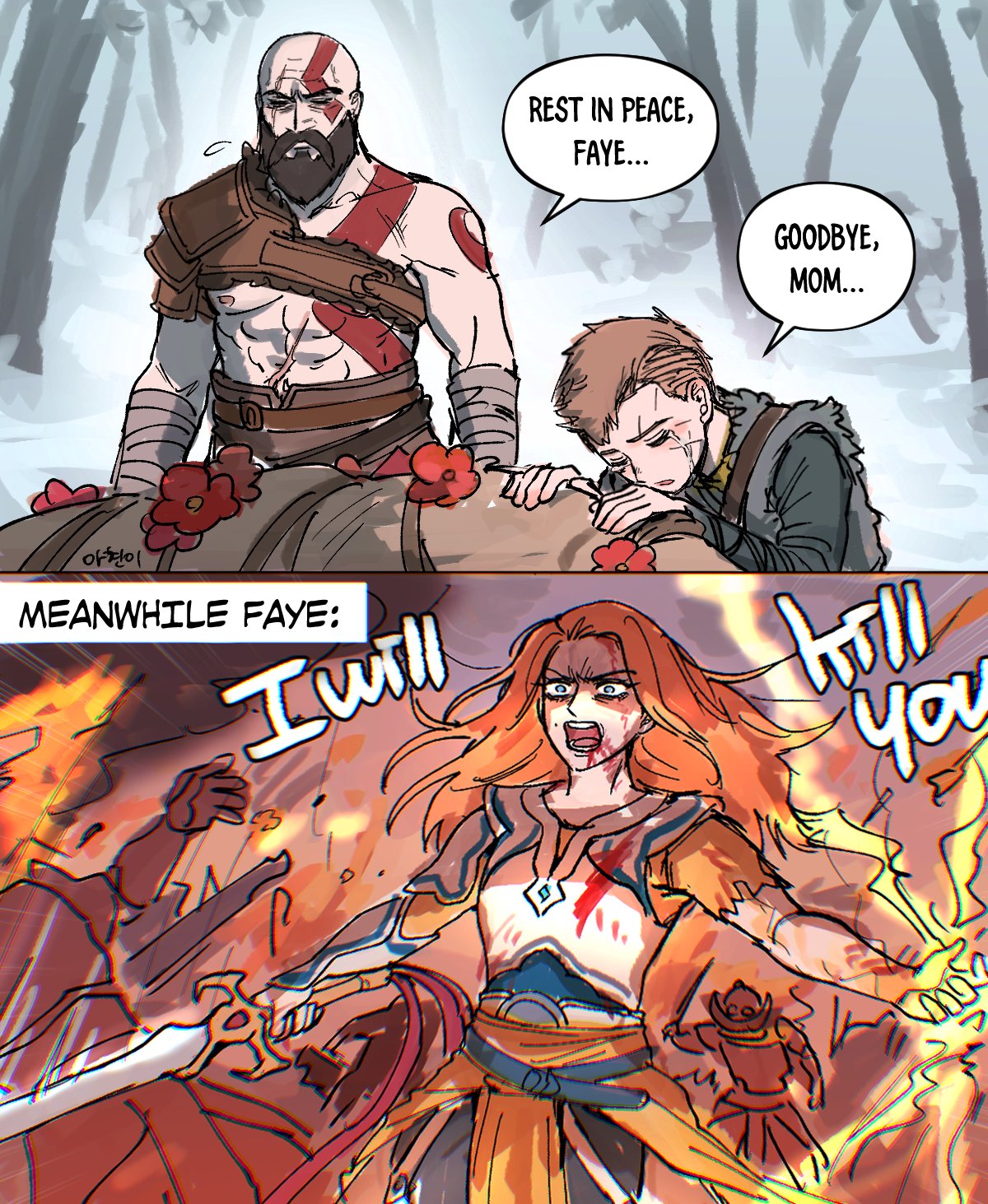 REST IN PEACE, FAYE... GOODBYE, MOM... ofol MEANWHILE FAYE: I will You