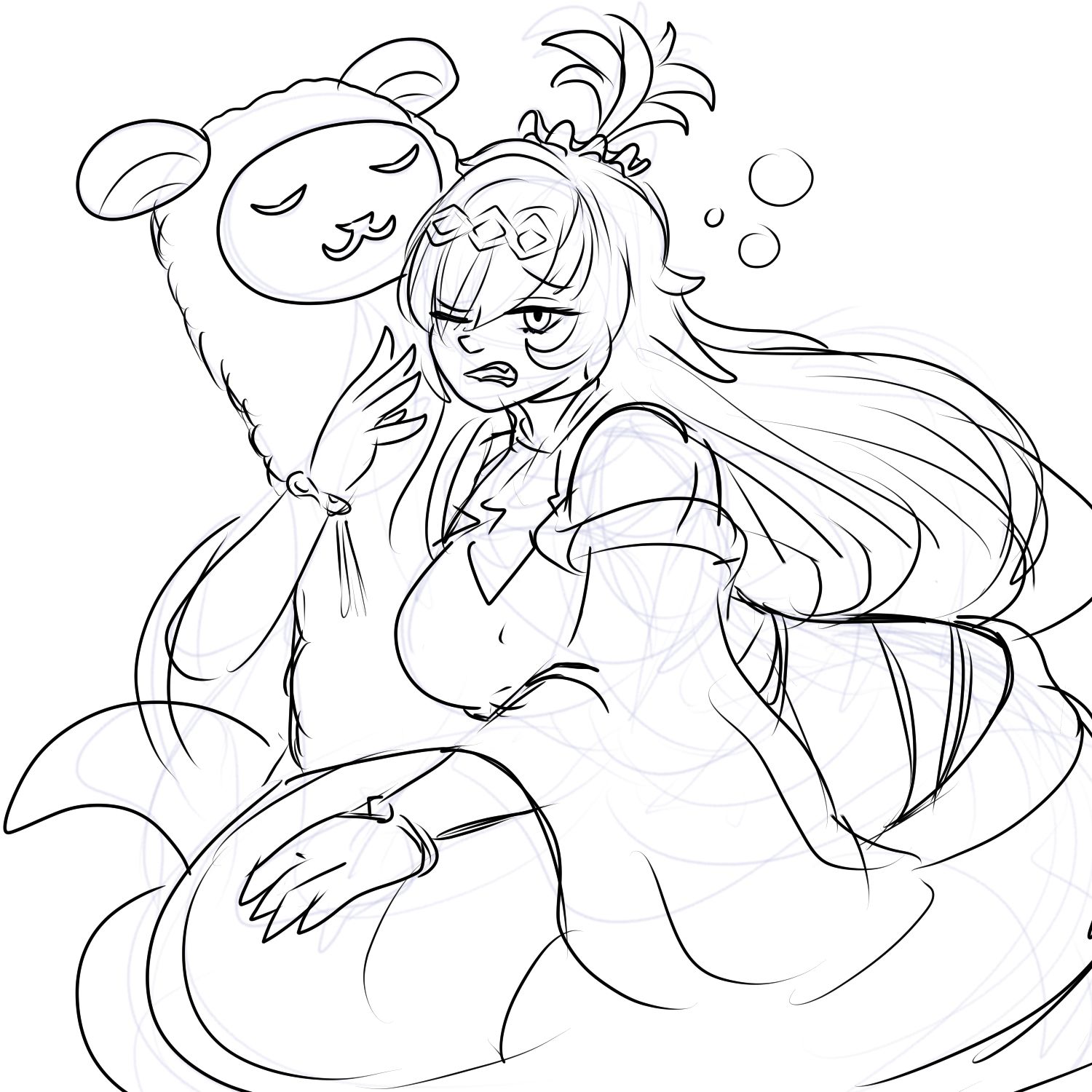 "I doodled Jormungandr tonight, I couldn't wait.  New eepy girl for me to draw..." - by ddbofthestar...