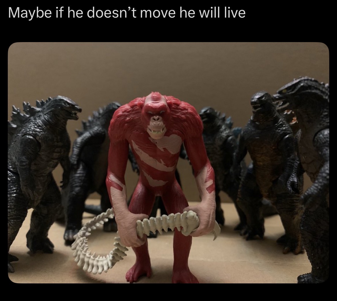 Maybe if he doesn't move he will live