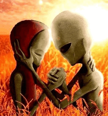 Aliens Touching Heads Meme