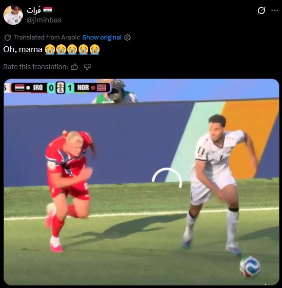 فرات @jiminbas Translated from Arabic Show original ✪ Oh, mama Rate this translation: IRQ O 1 NOR