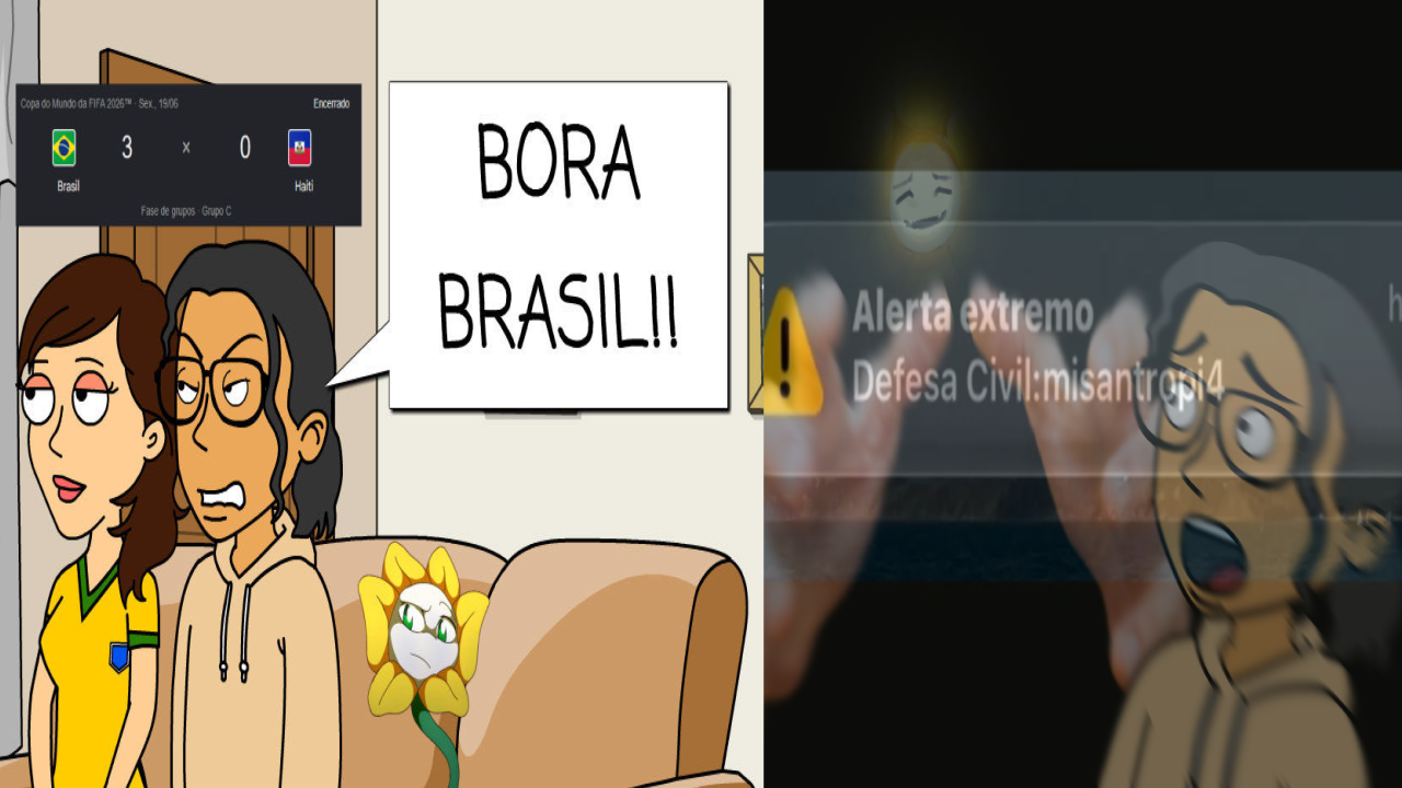 Copa do Mundo da FIFA 2026M Sex, 19/06 Brasil 3 X Fase de grupos Grupo C 0 Haiti Encerrado BORA BRASIL!! Alerta extremo h Defesa Civil:misantropi4