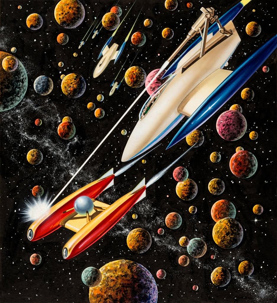 Illustration by Malcolm Smith for "Imagination Science Fiction" magazine, 1956