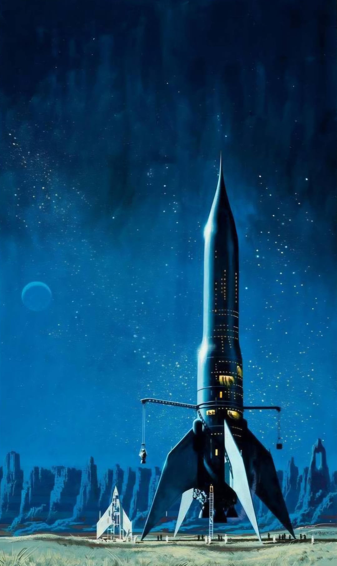 Dean Ellis' 1971 painting for the cover of the novel "Star Born”
