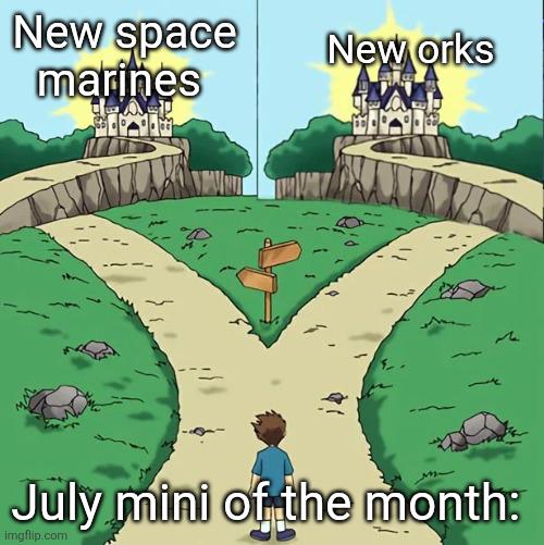 New space marines New orks July mini of the month: imgflip.com