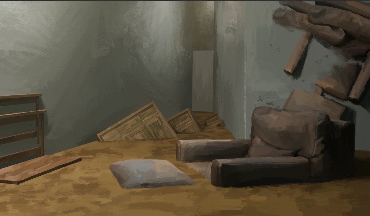 Emptiness arranges furniture 