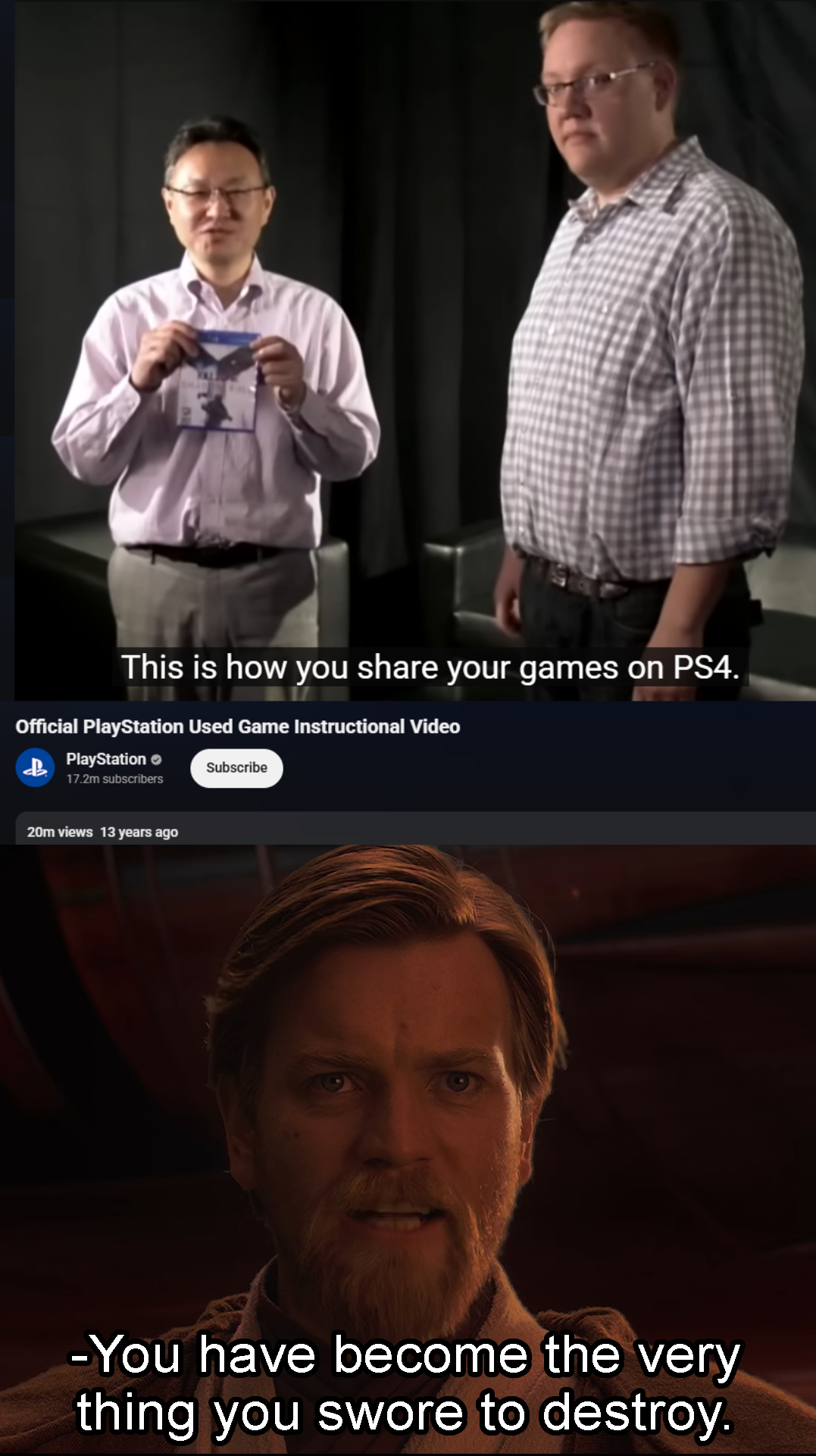 This is how you share your games on PS4. Official PlayStation Used Game Instructional Video PlayStation 17.2m subscribers Subscribe 20m views 13 years ago -You have become the very thing you swore to destroy.