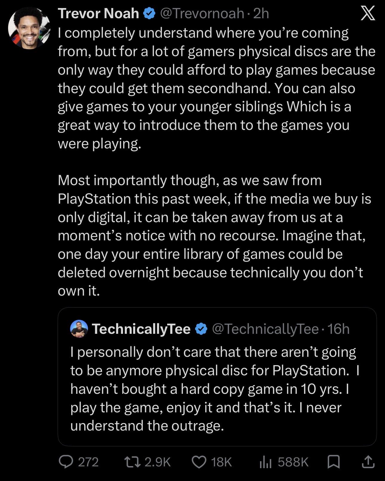 "This comes right after Sony deleted movies from people's library like, you don't even need a picture, it's already happening. "