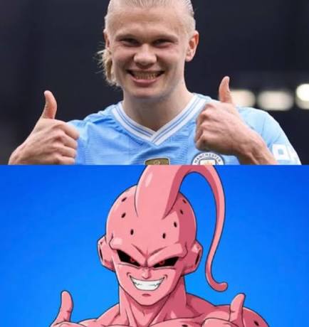 Erling Haaland Majin Buu Thumbs Up