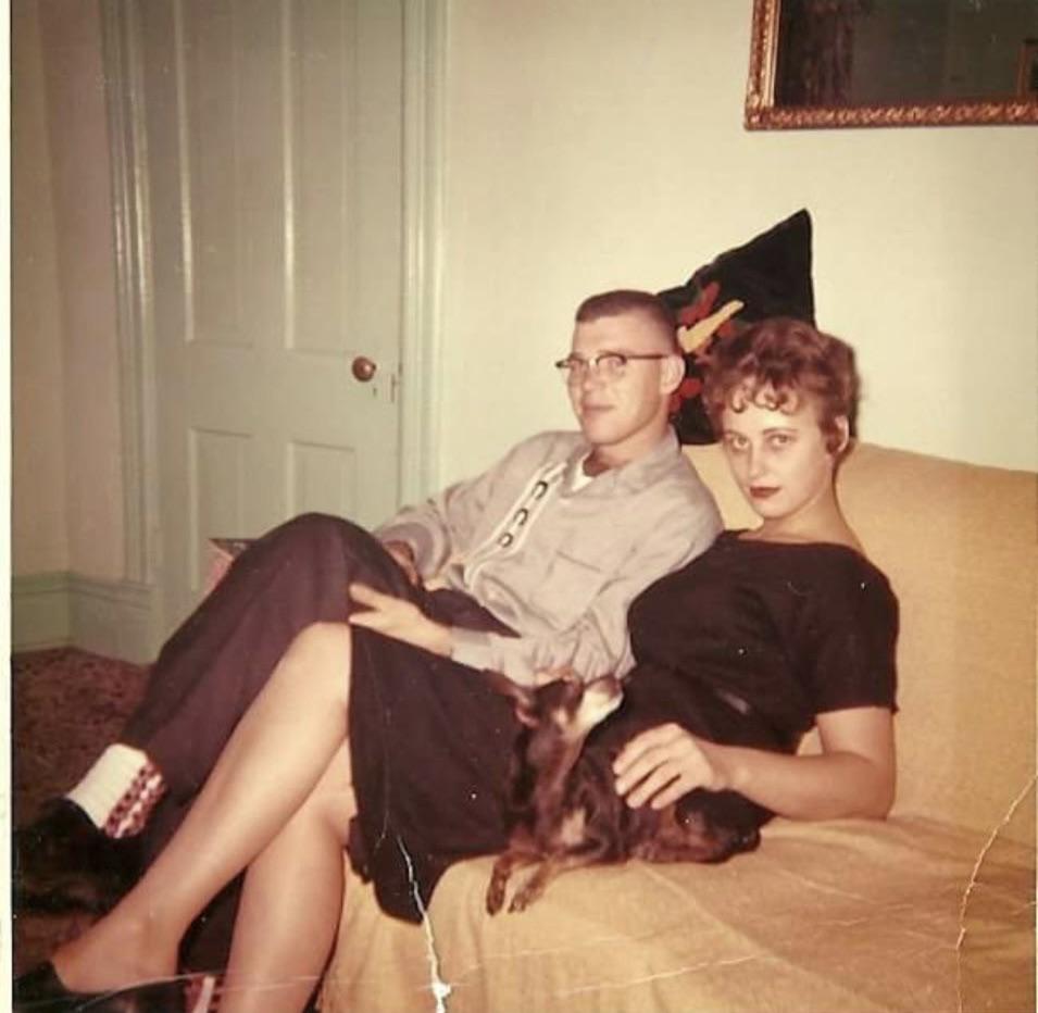 A couple and their dog, 1961