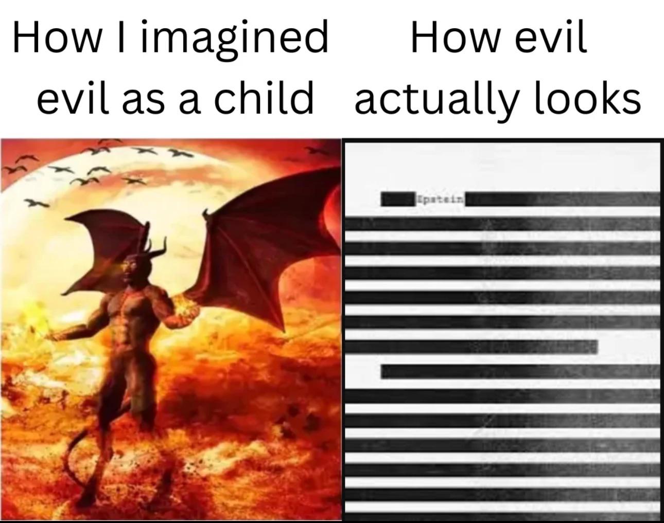 How I imagined How evil evil as a child actually looks Epstein