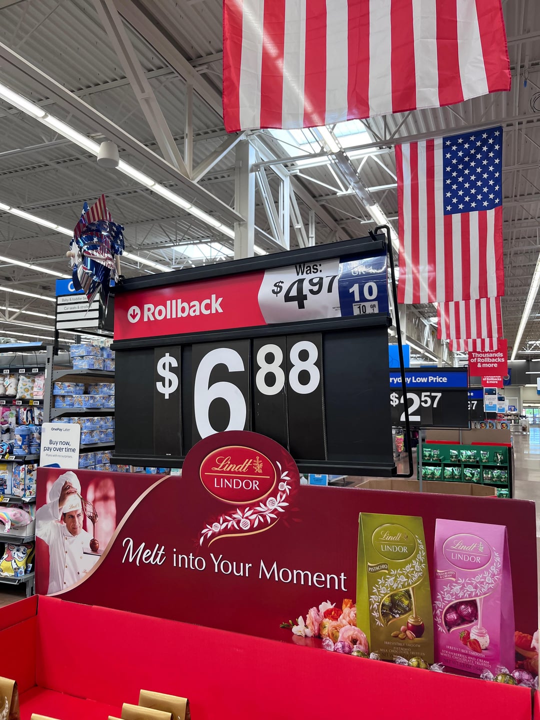 Buy now, pay over time Rollback Was: GA $497 10 $6.88 Lindt LINDOR 10 ryd y Low Price $1257 ke 37 Thousands of Rollbacks & more TODIO Melt into Your Moment Lindl LINDOR PISTACHIO Lindt LINDOR IRRESISTIBLY SMOOTH MILK CHOCOLATE TRUES IRRESISTIBLY SMOOTH CHOCO AND C ATE TEAM