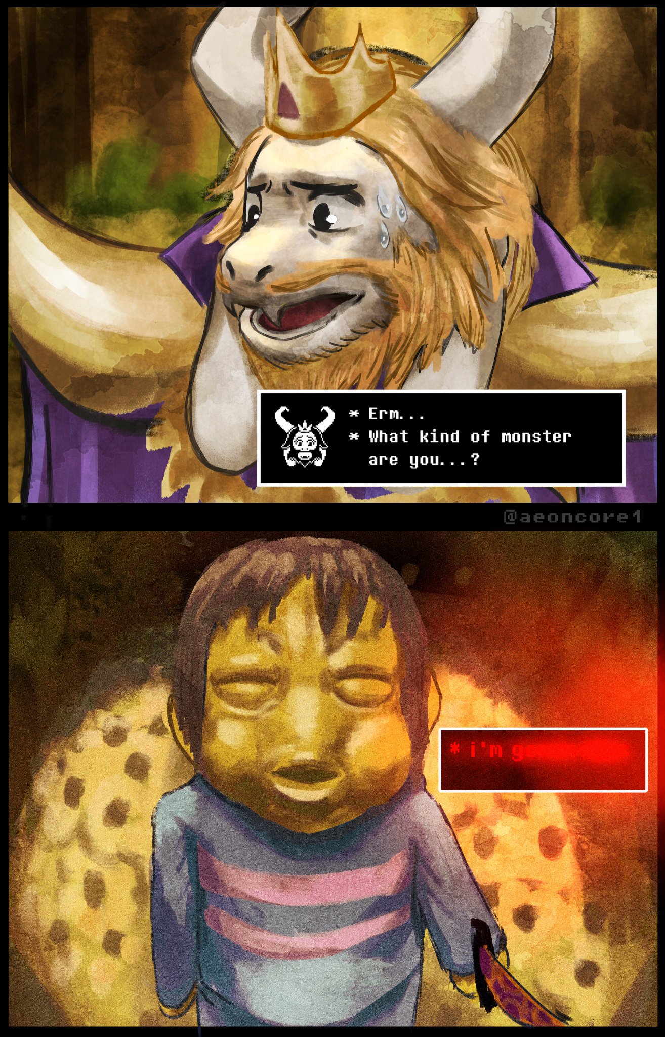 * Erm... * What kind of monster are you...? aeoncore1 * i'm ge