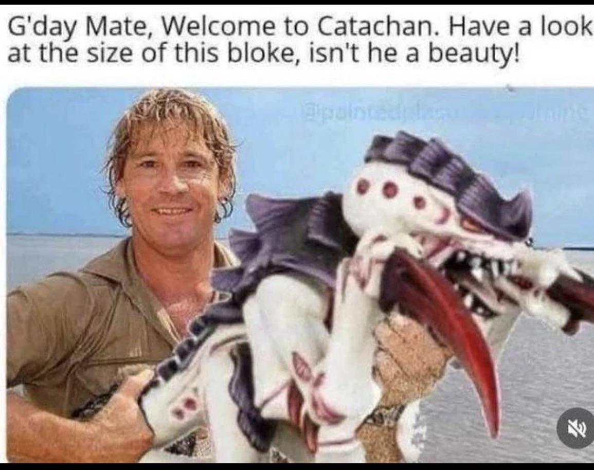 G'day Mate, Welcome to Catachan. Have a look at the size of this bloke, isn't he a beauty! @pointedplacu