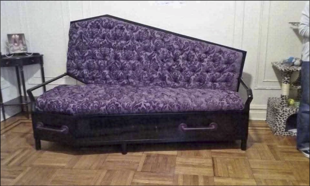 Custom coffin couch
