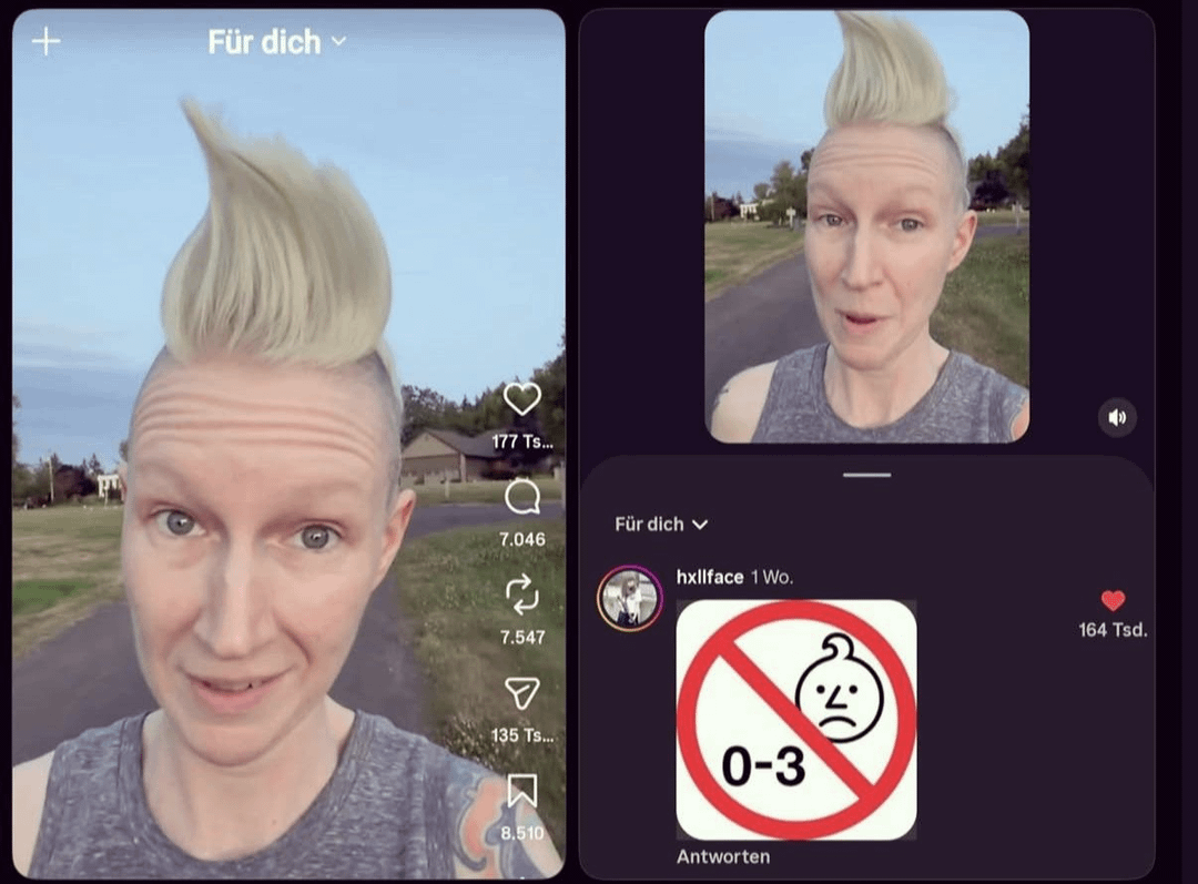 + Für dich V 177 Ts... 7.046 Für dich v hxllface 1 Wo. 7.547 > 135 Ts... 0-3 8.510 Antworten 164 Tsd.