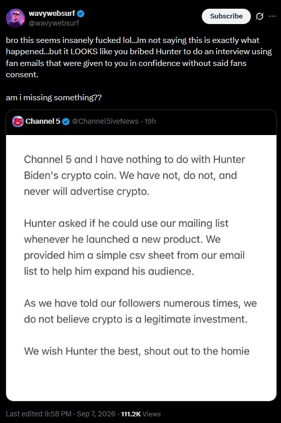 Hunter Biden Meme Coin / $LAPTOP