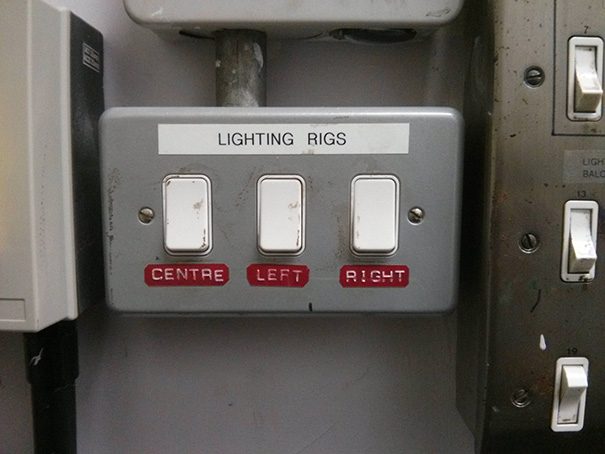 LIGHTING RIGS CENTRE LEFT RIGHT LIGHT BALC 13