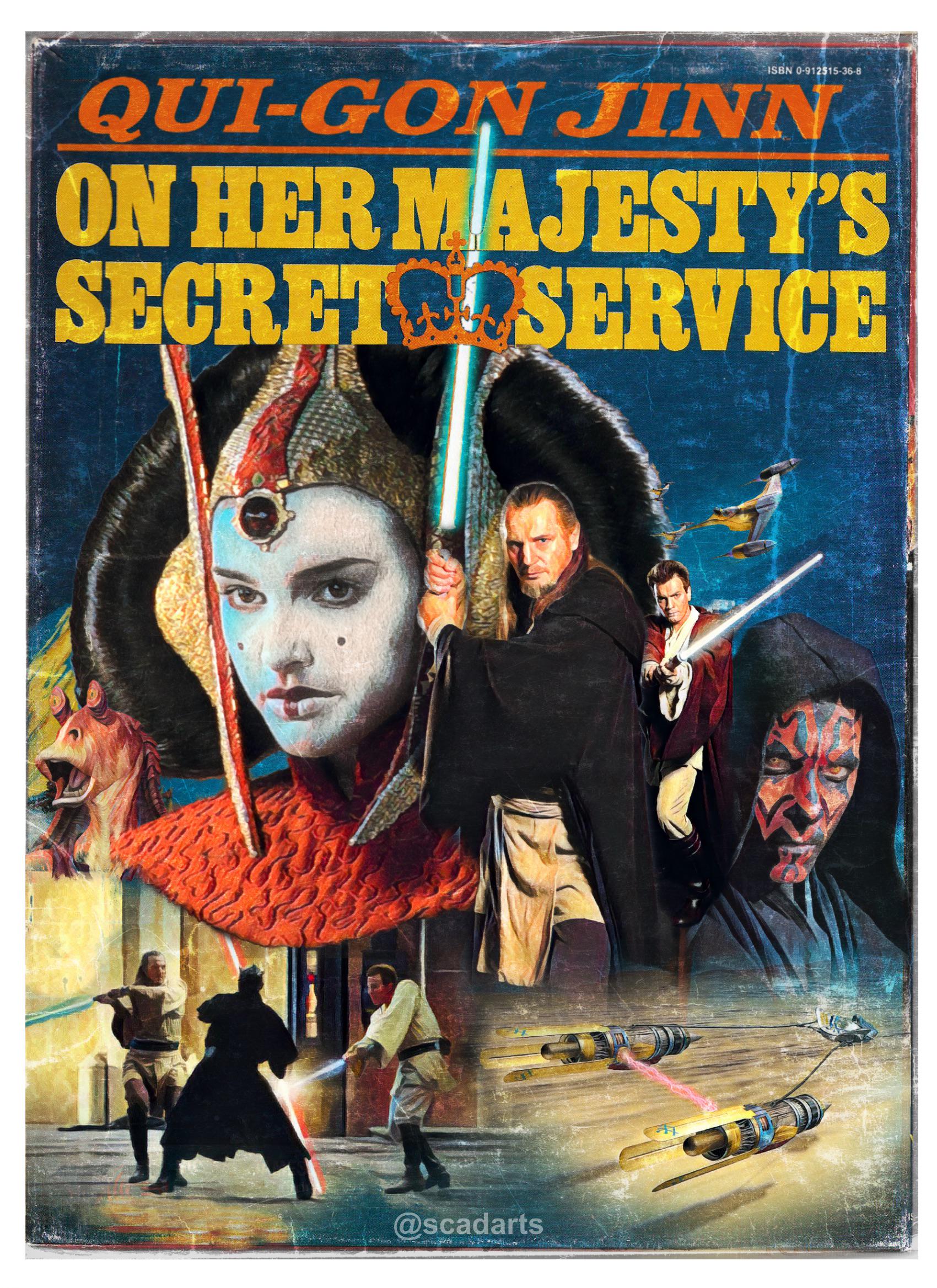 ISBN 0-912515-36-8 QUI-GON JINN ON HER MAJESTY'S SECRET SERVICE @scadarts