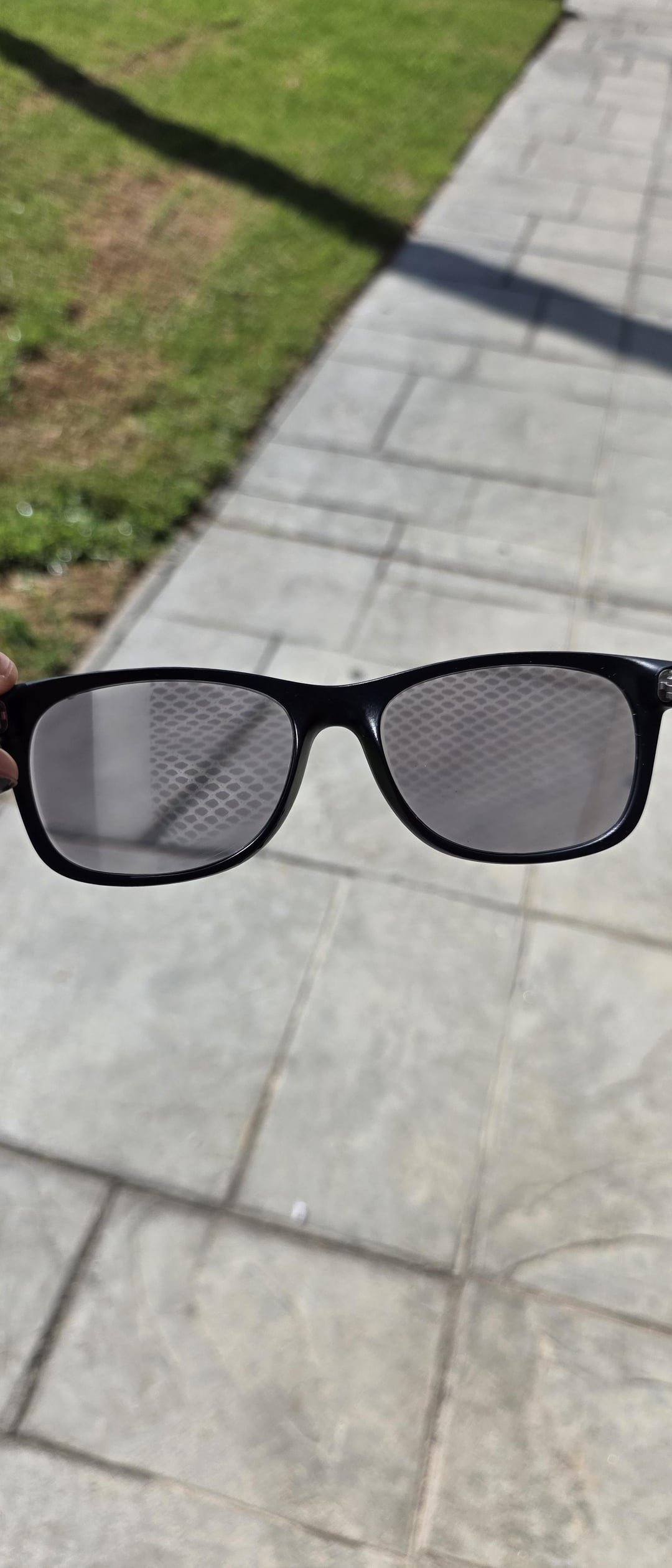 My transition glasses after leaving them in a mesh bag for a few minutes
