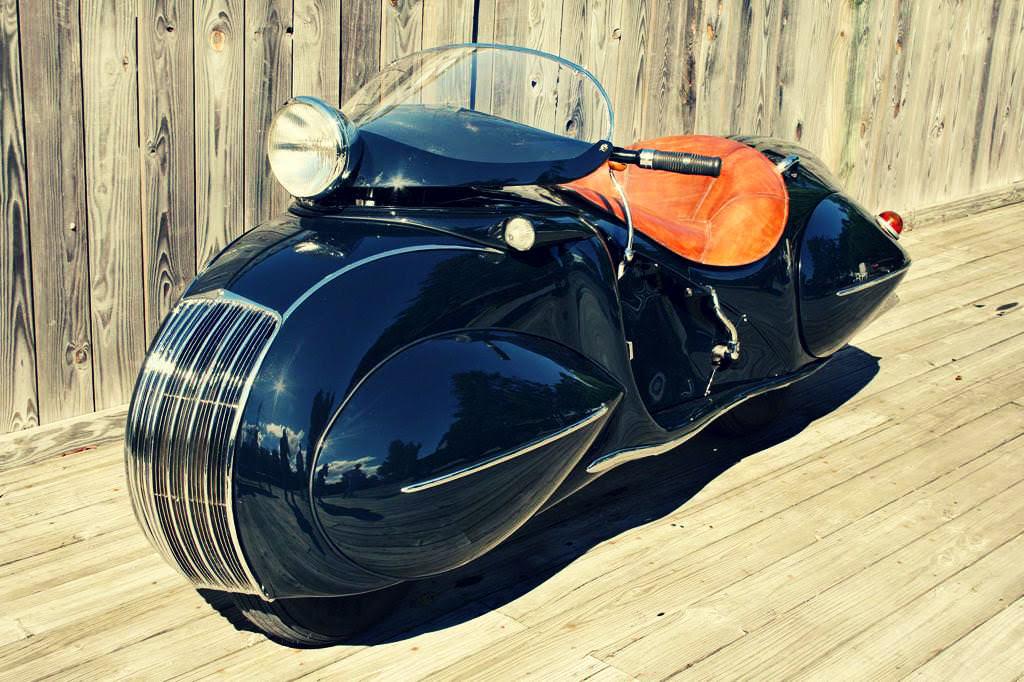 Henderson KJ Streamliner. The two-wheeled counterpart to the Phantom Corsair, 1934