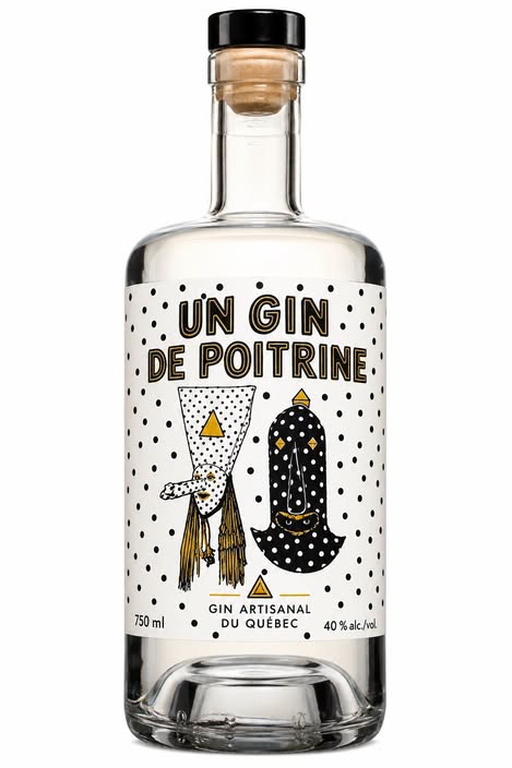 UN GIN: DE POITRINE 750 ml GIN ARTISANAL DU QUÉBEC 40% alc./vol.
