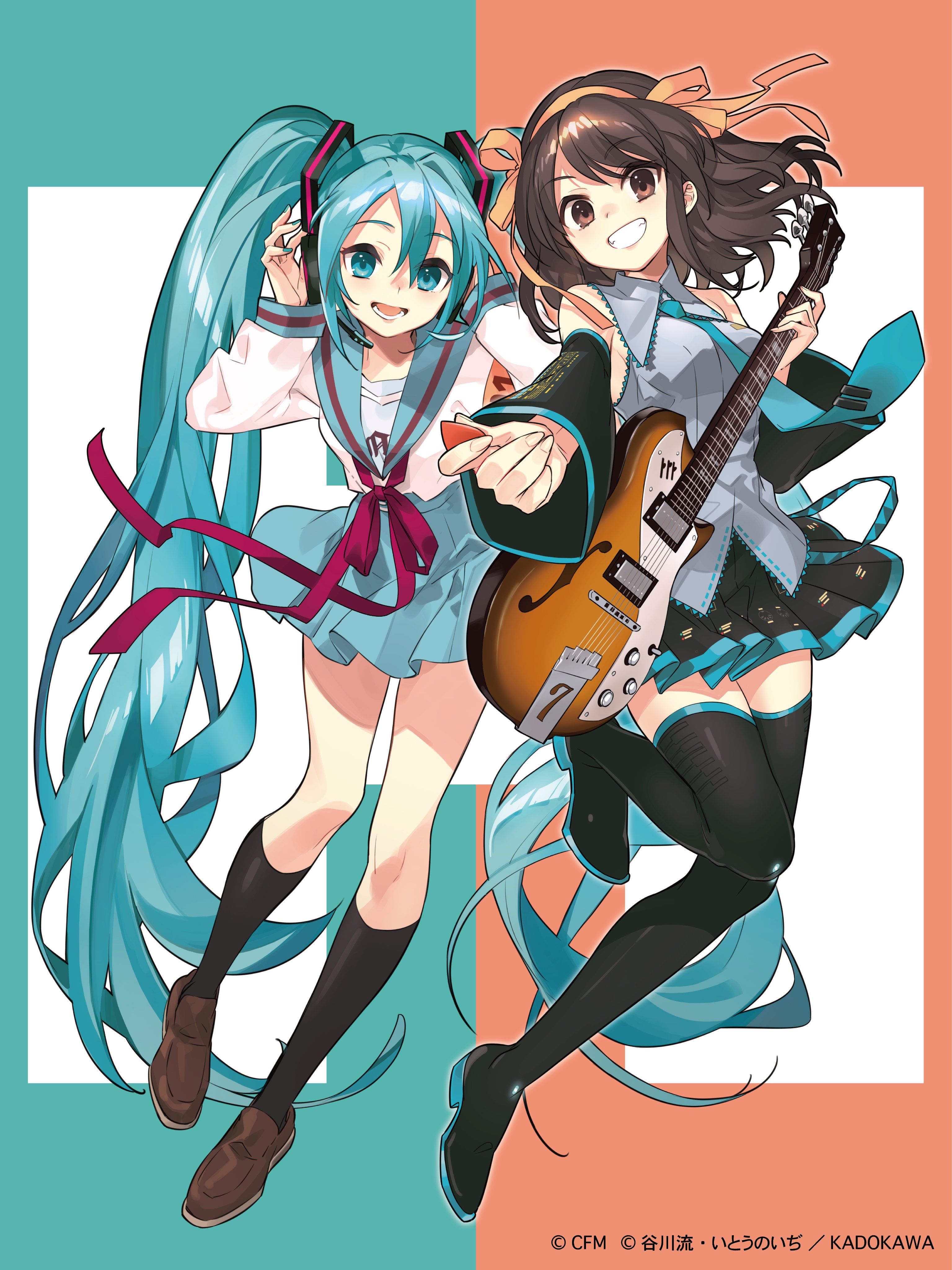 Official art created to celebrate a collaboration between the two IP.