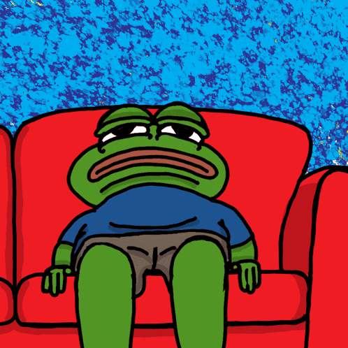 Pepe laying on couch
