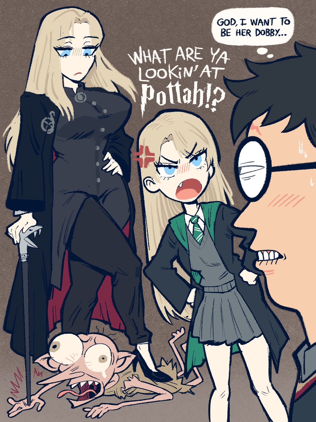 GOD, I WANT TO BE HER DOBBY... WHAT ARE YA LOOKIN'AT Pottah!?