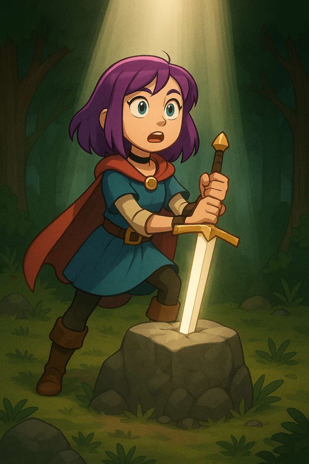 Queen Amelia Draws The Sword From The Stone