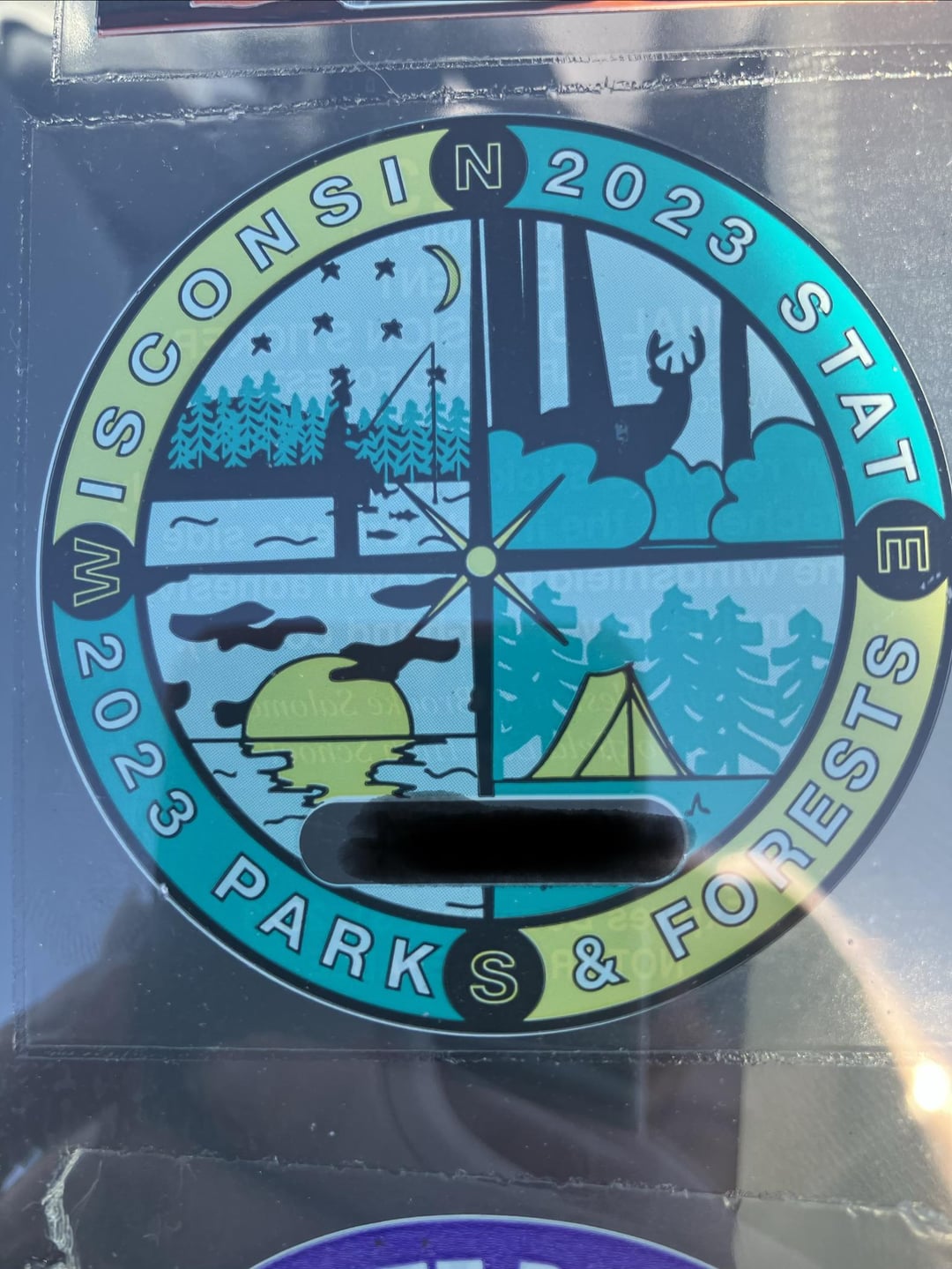 State park sticker used text as directions | Know Your Meme
