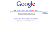 Google Google Search I'm Feeling Lucky C2004 Google Searching 4,285,10,74 wab pages